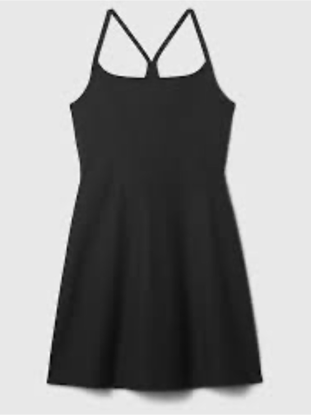 Gap Fit Women’s Black Activewear Dress Built In Shorts Shelf Bra Sleeveless Sz M - Picture 2 of 5